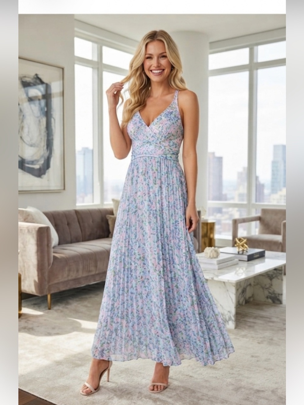 New Laundry By Shelli Segal Pink Floral Dress size 10 - Picture 2 of 15
